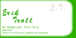 erik troll business card